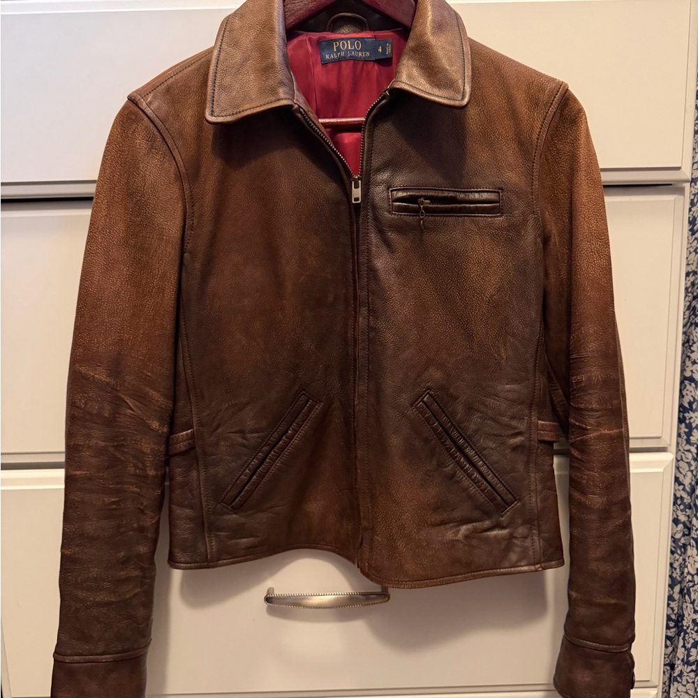 Polo Ralph Lauren Leather Jacket. Like new condition. Only worn once!